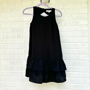Loft Petite Black Sleeveless Shift Dress
